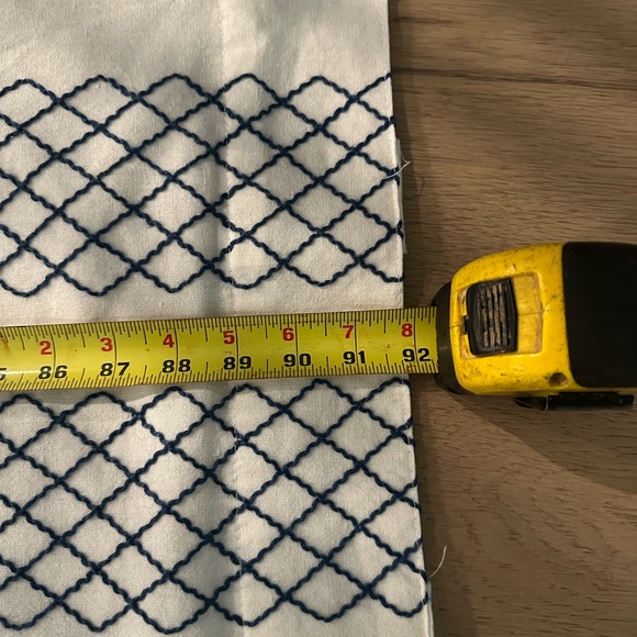 Blue Stitched curtains 52” by 92” (2 panels) - Picture 9 of 11